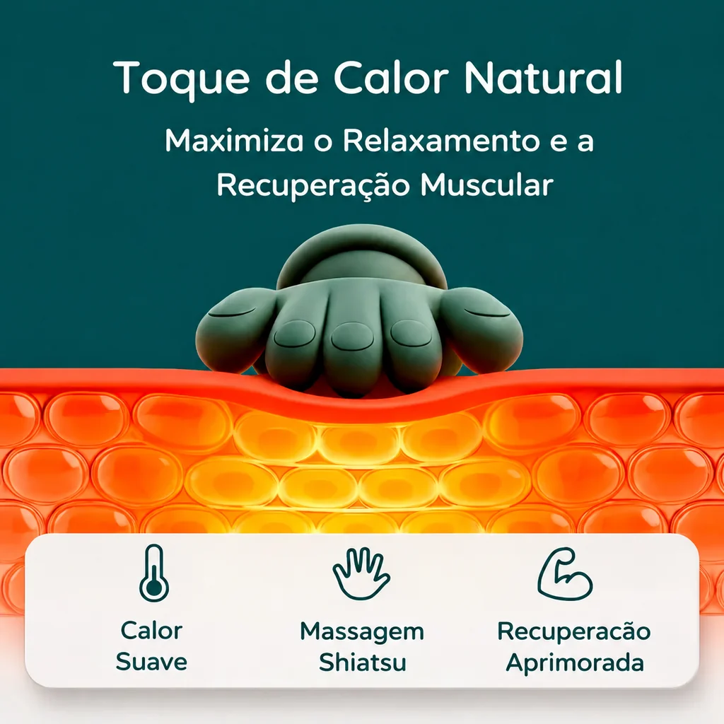 Toque de calor natural – calor suave, massagem shiatsu, recuperação aprimorada